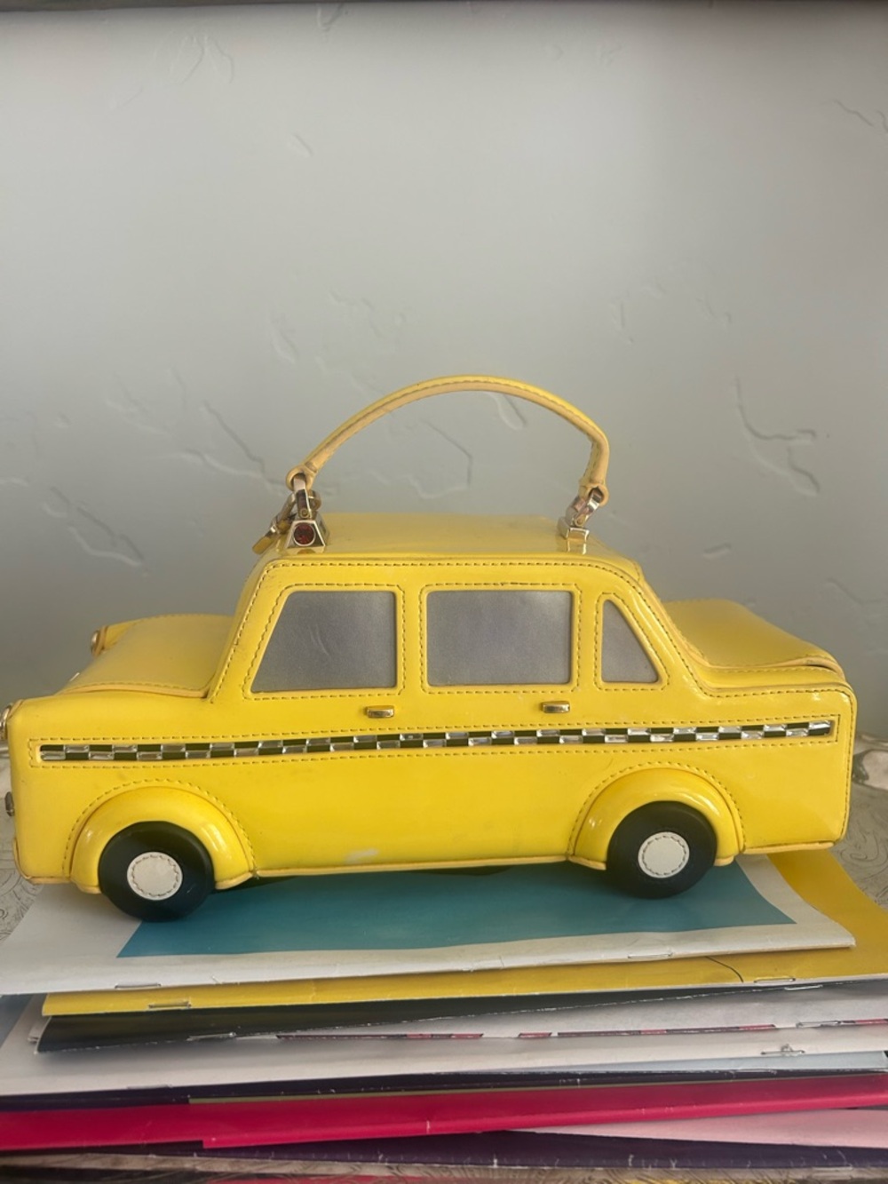 Kate Spade Kate's Taxi 1993 Yellow Novelty Handbag - Picture 5 of 7